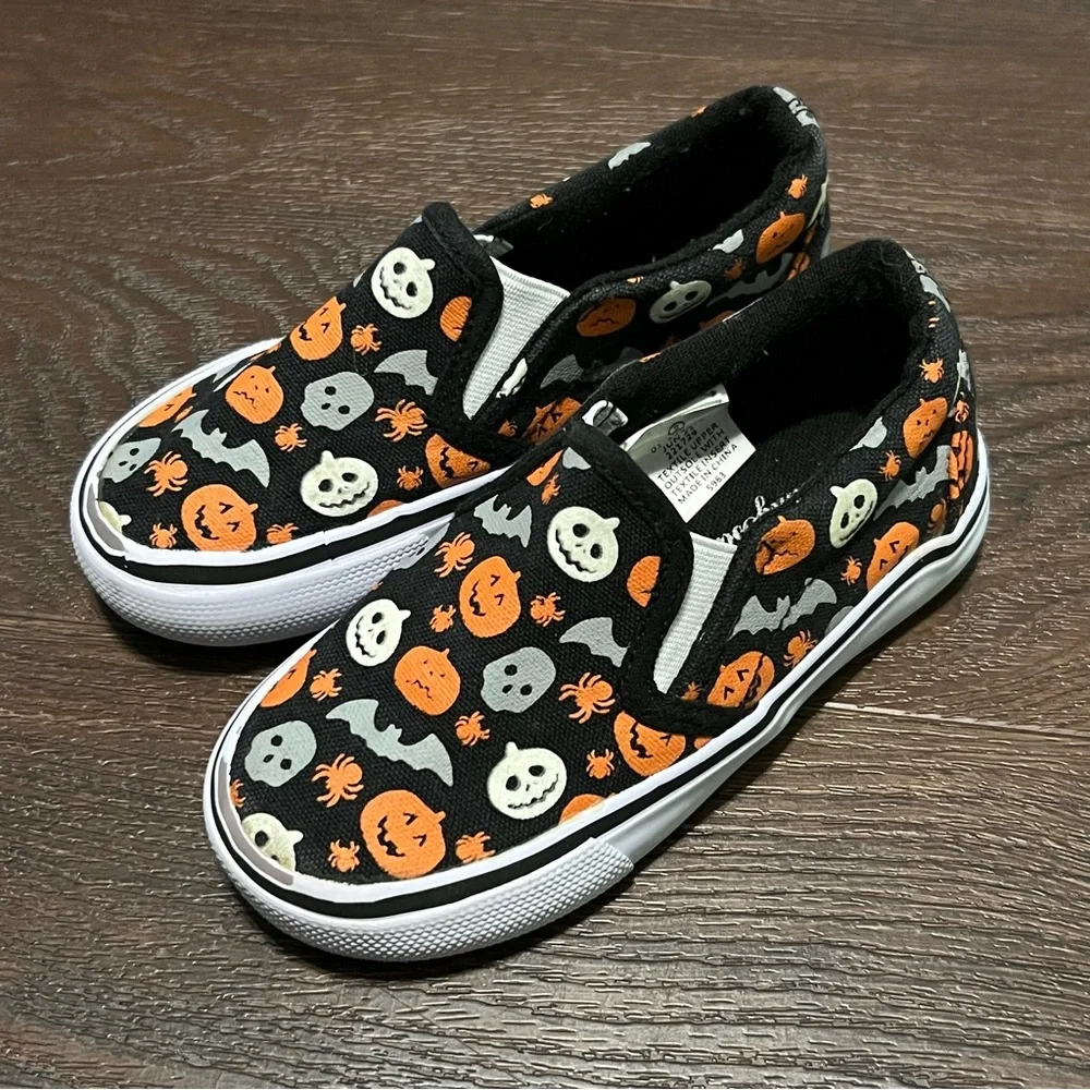 Tommy‎ Bahama Kids Halloween Sneakers - Black and Orange Size 9 - Picture 4 of 8